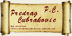 Predrag Čubraković vizit kartica